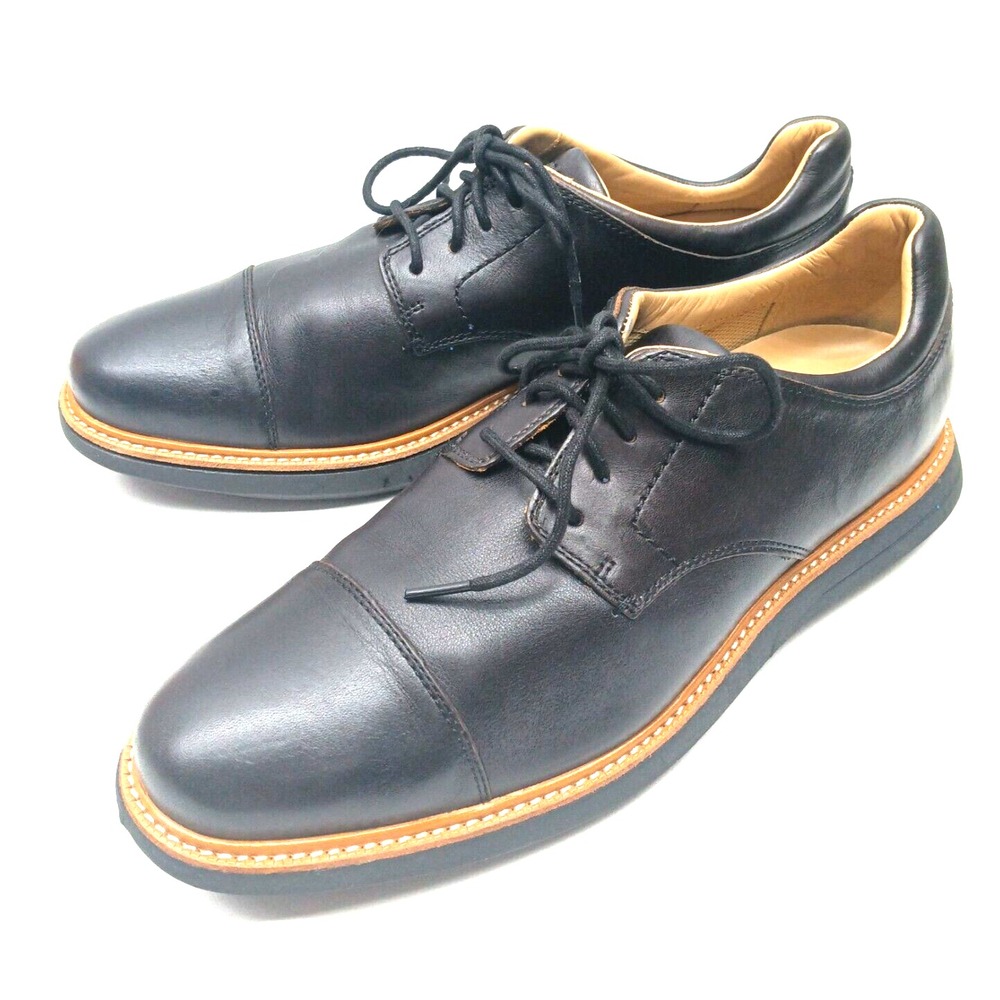 Sebago Mens Black Smyth Cap Toe Leather Oxford Dress Shoes Size US 11M [B130267]